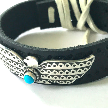 Eagle tooled leather cuff bracelet – Revel Wild